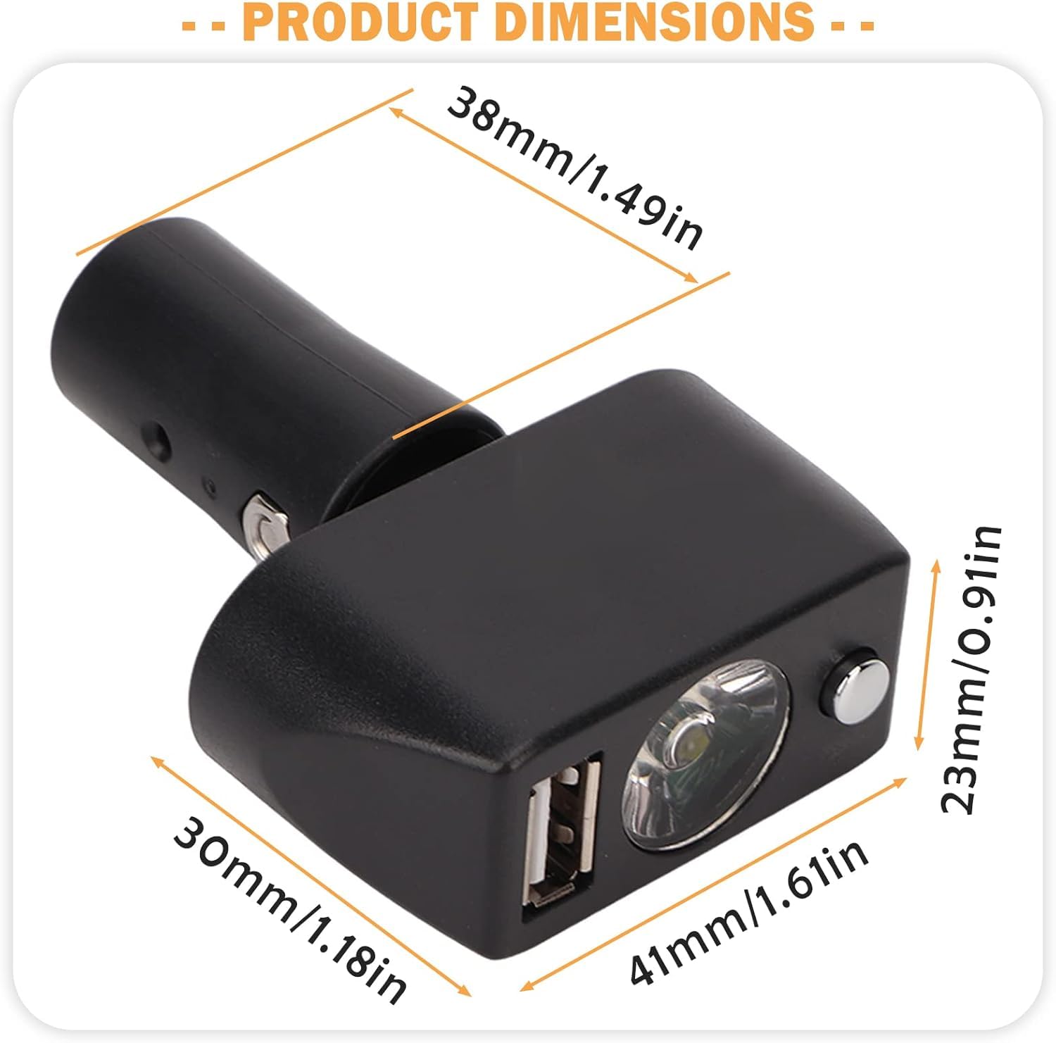 Belvas Electric Wheelchair LED Light, 3 Pin XLR Head Lighting Controller with USB Charging, Adjustable Angle Power Wheelchair Light