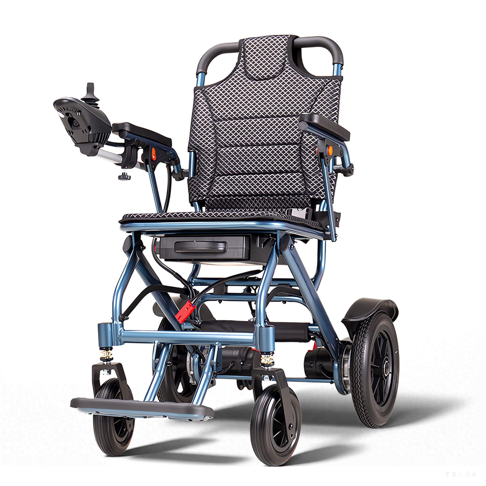 D04 Foldable Electric Wheelchair for Adults with Removable 10Ah Lithium Battery, 500W Motor, 20km Range, 150kg Capacity, Lightweight Aluminium Powerchair-Travel & Airplane Approved