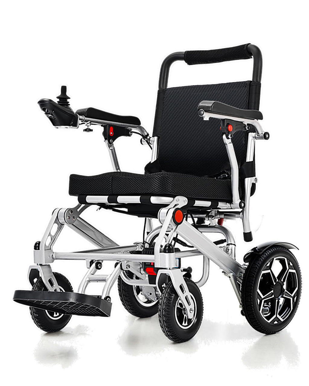 D10 Foldable Electric Wheelchair for Adults with Removable 12Ah Lithium Battery, 500W Motor, 20km Range, 150kg Capacity, Lightweight Aluminium Powerchair-Travel & Airplane Approved