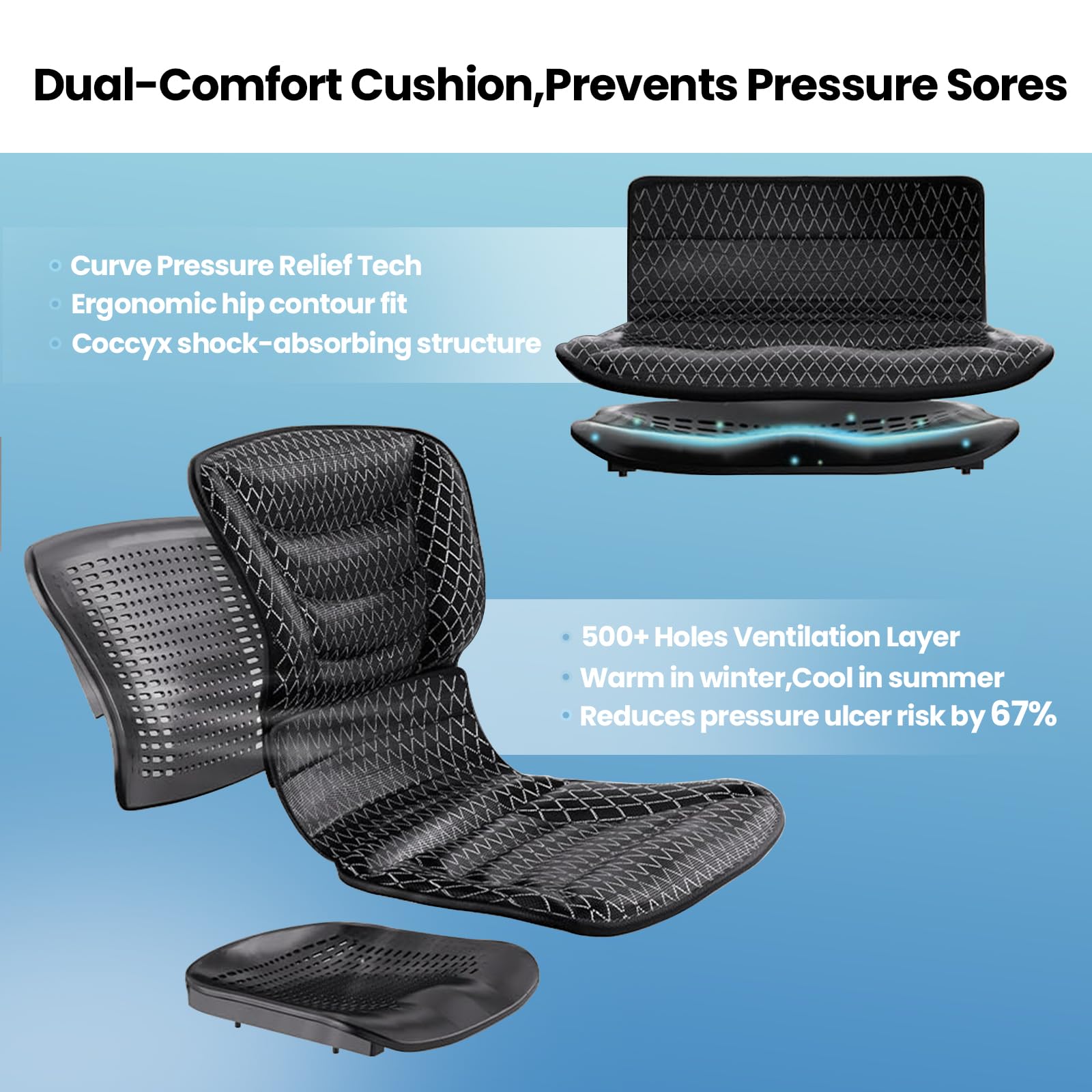 Lightweight Foldable Electric Wheelchair for Adults with Recliner – Foldable, 400W Motor, 15-Mile Range, 250Lb Capacity, Airline Approved