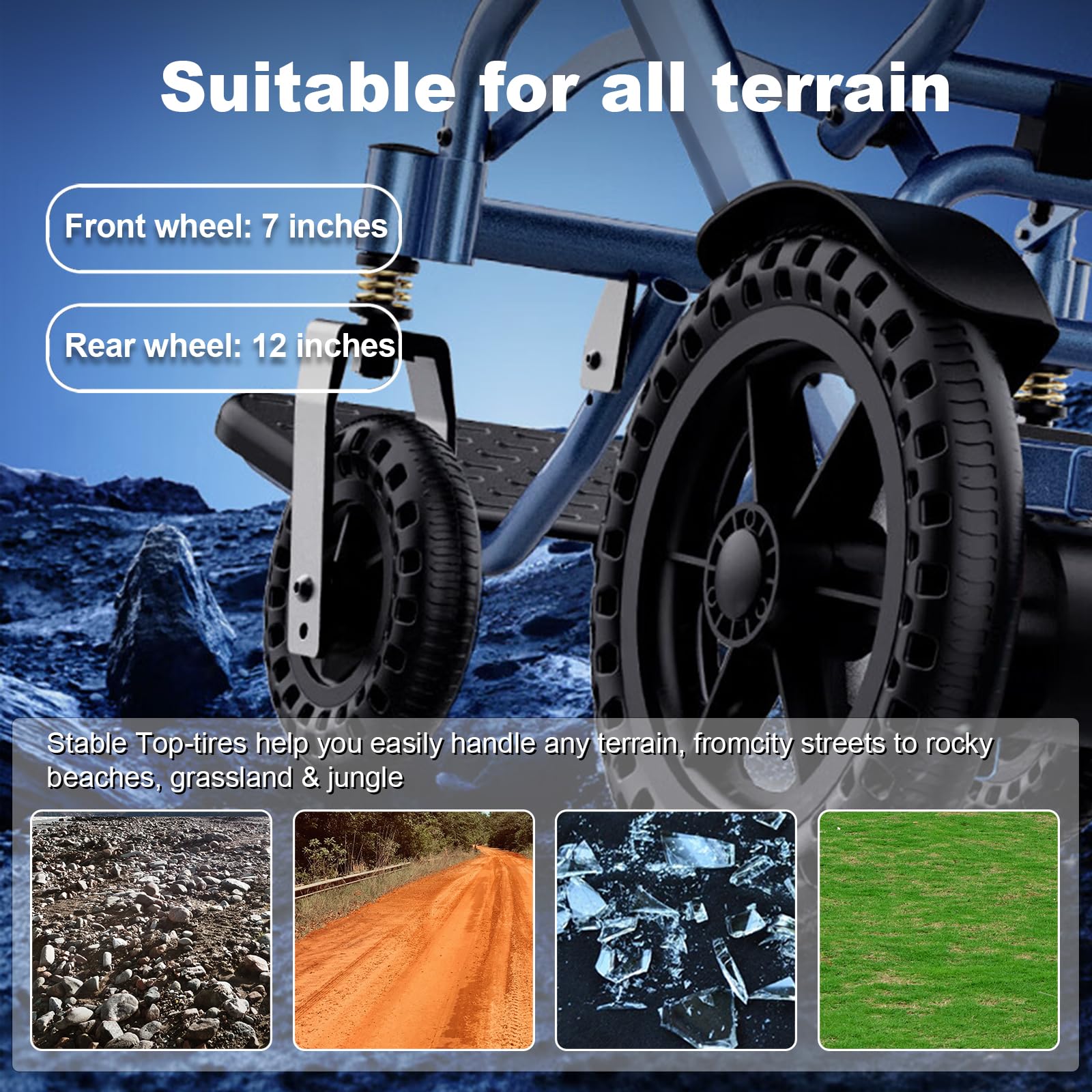 D04 Foldable Electric Wheelchair for Adults with Removable 10Ah Lithium Battery, 500W Motor, 20km Range, 150kg Capacity, Lightweight Aluminium Powerchair-Travel & Airplane Approved