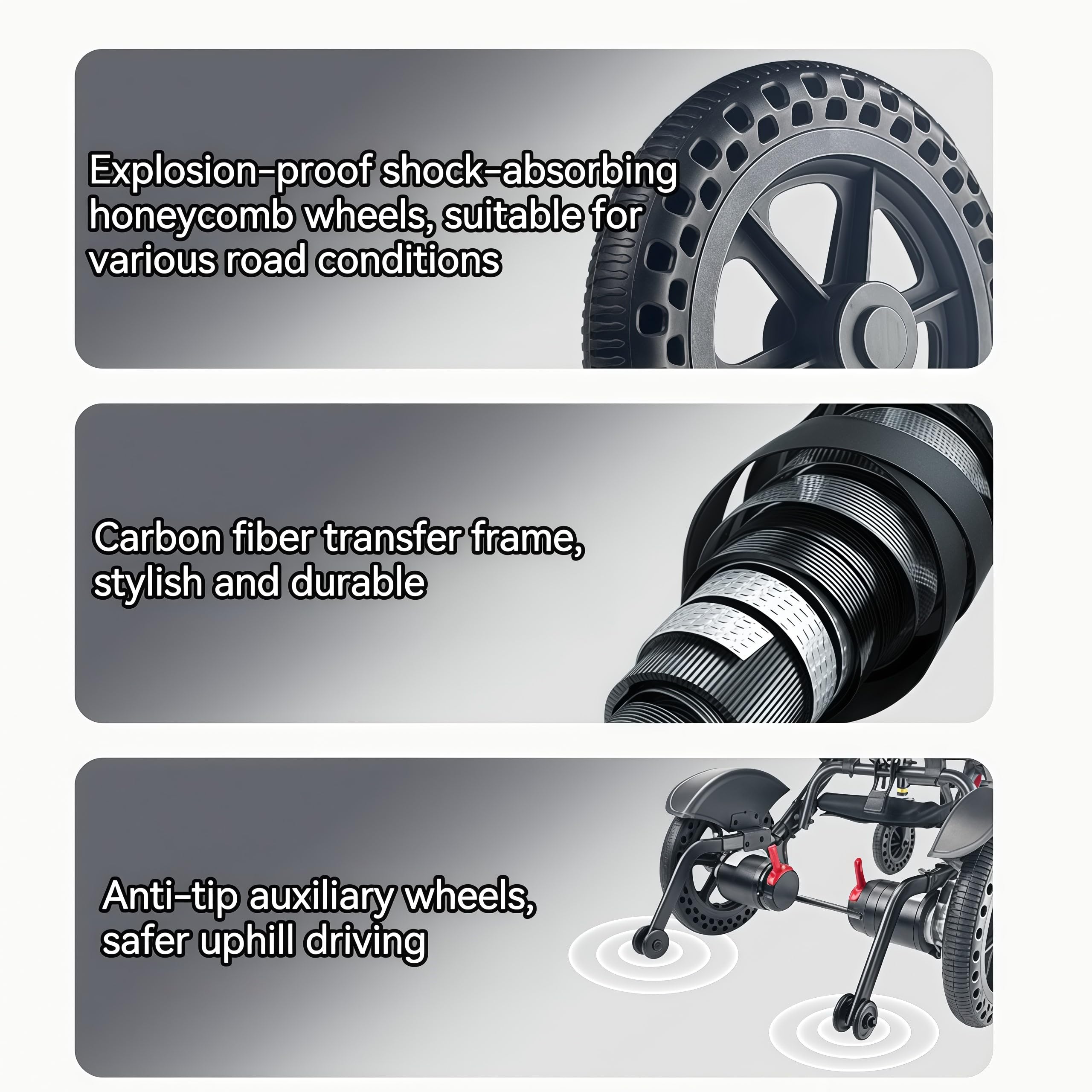 D04 Foldable Electric Wheelchair with Powerful 500W Motor, 10Ah Removable Battery, 20km Range, 150kg Capacity, Lightweight Carbon Aluminium Powerchair–Travel & Airline Approved